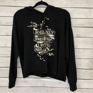 Harry Potter Marauader's Map Solemnly Swear Cropped Hoodie Plus Size 0X